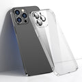 Glass Lens Film Clear PC Phone Case, For iPhone 14, For iPhone 14 Plus, For iPhone 14 Pro, For iPhone 14 Pro Max For iPhone 14 Black