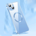 Frameless Glass CD MagSafe Case, For iPhone 14, For iPhone 14 Plus, For iPhone 14 Pro, For iPhone 14 Pro Max For iPhone 14 Sierra Blue