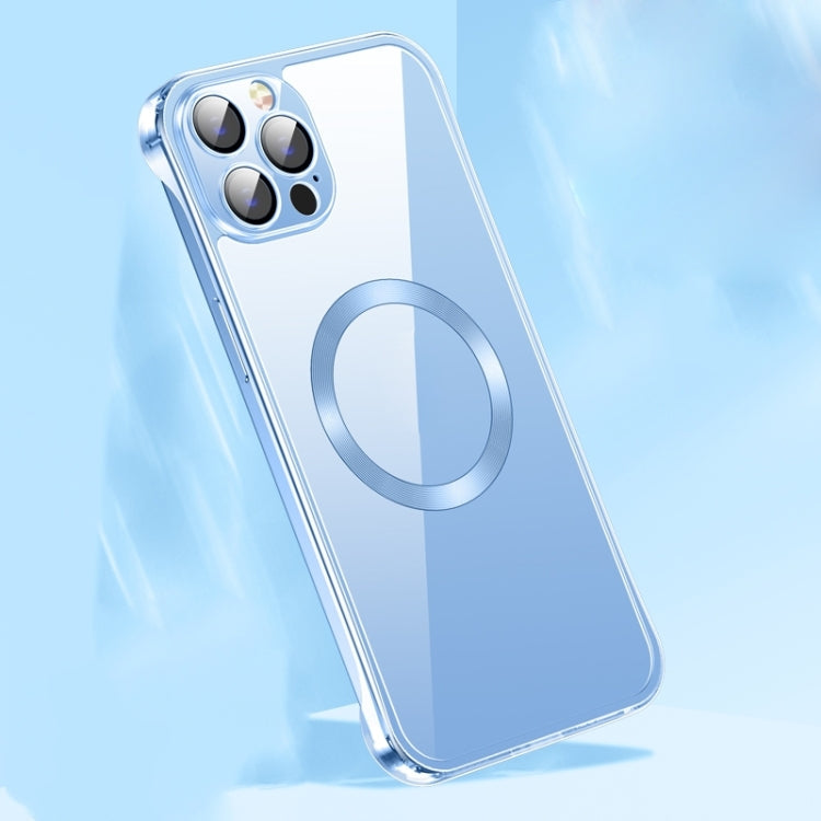 Frameless Glass CD MagSafe Case – Durable Build, Easy to Use, For iPhone 14, For iPhone 14 Plus, For iPhone 14 Pro, For iPhone 14 Pro Max For iPhone 14 Pro Sierra Blue