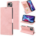 Fantasy Classic Skin-feel Calfskin Texture Leather Case, For iPhone 14, For iPhone 14 Plus, For iPhone 14 Pro, For iPhone 14 Pro Max For iPhone 14 Rose Gold