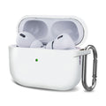 Silicone Thickening Wireless Earphone Protective Case with Hook, For AirPods Pro 2 For AirPods Pro 2 White