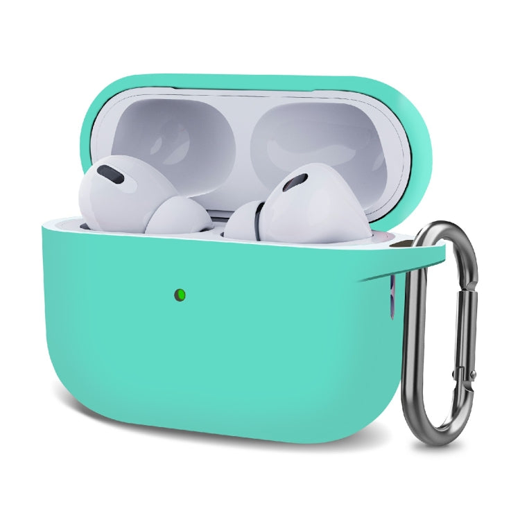 Silicone Thickening Wireless Earphone Protective Case with Hook – Durable Build, Easy to Use, For AirPods Pro 2 For AirPods Pro 2 Mint Green
