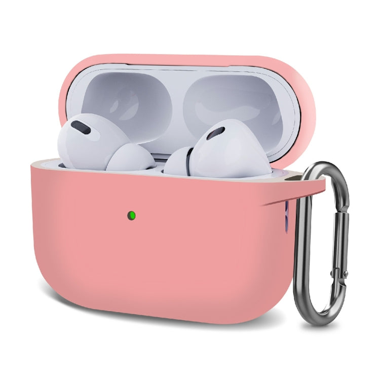 Silicone Thickening Wireless Earphone Protective Case with Hook – Durable Build, Easy to Use, For AirPods Pro 2 For AirPods Pro 2 Pink