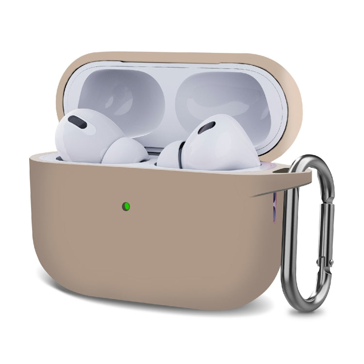 Silicone Thickening Wireless Earphone Protective Case with Hook – Durable Build, Easy to Use, For AirPods Pro 2 For AirPods Pro 2 Sand Pink