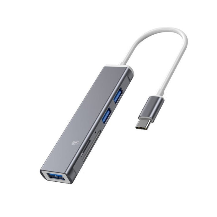 Docking Station TF/SD Card Reader For iPhone, Type-C Port, USB Port, 5 in 1 8 (Grey), 5 in 1 8 (Silver) – Data Transmission