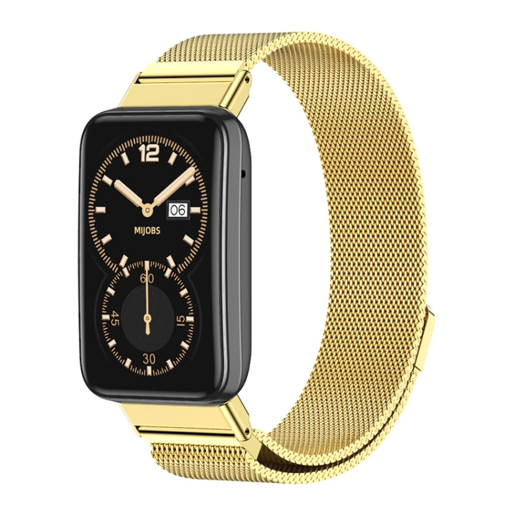 Mijobs Milan Magnetic Stainless Steel Watch Band, For Xiaomi Mi Band 7 Pro For Xiaomi Mi Band 7 Pro Gold