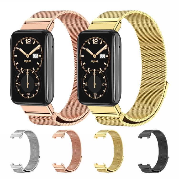 Mijobs Milan Magnetic Stainless Steel Watch Band, For Xiaomi Mi Band 7 Pro
