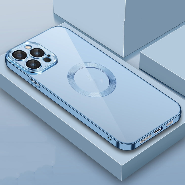 9D Plated Lens Film Clear Phone Case, For iPhone 14 Pro Max For iPhone 14 Pro Max Sierra Blue