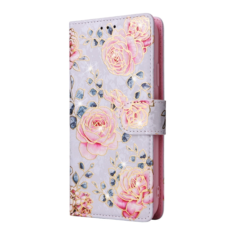 Bronzing Painting RFID Leather Case, For iPhone 14, For iPhone 14 Plus, For iPhone 14 Pro, For iPhone 14 Pro Max