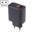 LZ-1130 PD 20W Type-C+QC 3.0 USB Fast Charger, 20W EU Plug, 20W US Plug 20W EU Plug Black