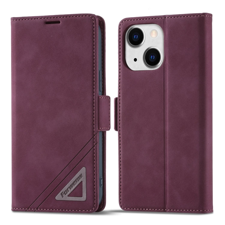 Forwenw Dual-side Buckle Leather Phone Case, For iPhone 14, For iPhone 14 Plus, For iPhone 14 Pro, For iPhone 14 Pro Max, For iPhone 13 mini, For iPhone 13, For iPhone 13 Pro, For iPhone 13 Pro Max