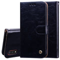 Business Style Oil Wax Texture Horizontal Flip Leather Case, with Holder & Card Slots & Wallet, For Samsung Galaxy A01, For Samsung Galaxy A51, For Samsung Galaxy A71, For Samsung Galaxy A81 / Note 10 Lite, For Samsung Galaxy A91 / S10 Lite            ... For Samsung Galaxy A01 Black