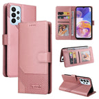 GQUTROBE Skin Feel Magnetic Leather Phone Case, For Samsung Galaxy A23, For Samsung Galaxy A02, For Samsung Galaxy A02s, For Samsung Galaxy A03s For Samsung Galaxy A23 Rose Gold