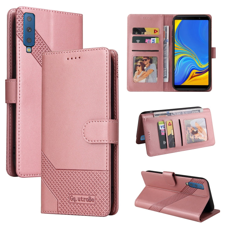 GQUTROBE Skin Feel Magnetic Leather Phone Case, For Samsung Galaxy A7 2018, For Samsung Galaxy A10, For Samsung Galaxy A12, For Samsung Galaxy A13 For Samsung Galaxy A7 2018 Rose Gold