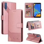 GQUTROBE Skin Feel Magnetic Leather Phone Case, For Samsung Galaxy A7 2018, For Samsung Galaxy A10, For Samsung Galaxy A12, For Samsung Galaxy A13 For Samsung Galaxy A7 2018 Rose Gold