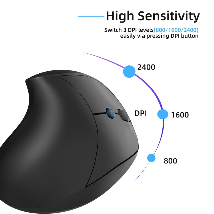 X10 2.4G Wireless Vertical Ergonomic Gaming Mouse, X10 (Black), X10 (Grey) – Durable Build, Easy to Use