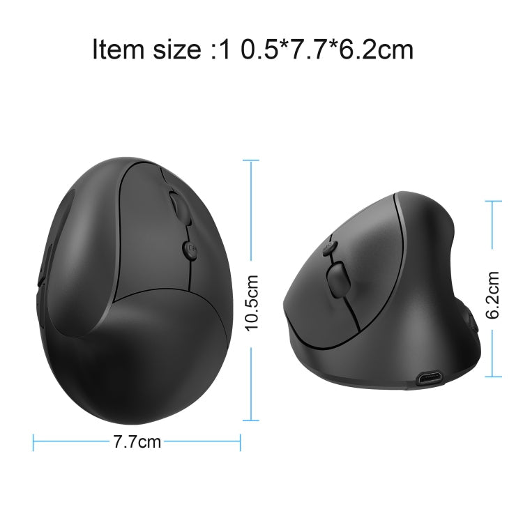 X10 2.4G Wireless Rechargeable Vertical Ergonomic Gaming Mouse, X10 Rechargeable (Black), X10 Rechargeable (Grey) – Durable Build, Easy to Use