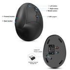 X10 2.4G Wireless Rechargeable Vertical Ergonomic Gaming Mouse, X10 Rechargeable (Black), X10 Rechargeable (Grey) – Durable Build, Easy to Use