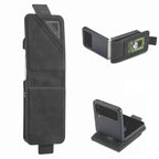 Forwenw Dual-side Buckle Leather Phone Case, For Samsung Galaxy Z Flip3 5G, For Samsung Galaxy Z Flip4, For Samsung Galaxy Z Fold3 5G, For Samsung Galaxy Z Fold4, For Samsung Galaxy A12 4G / 5G, For Samsung Galaxy A13 4G / 5G, For Samsung Galaxy A22 5G... For Samsung Galaxy Z Flip3 5G Black