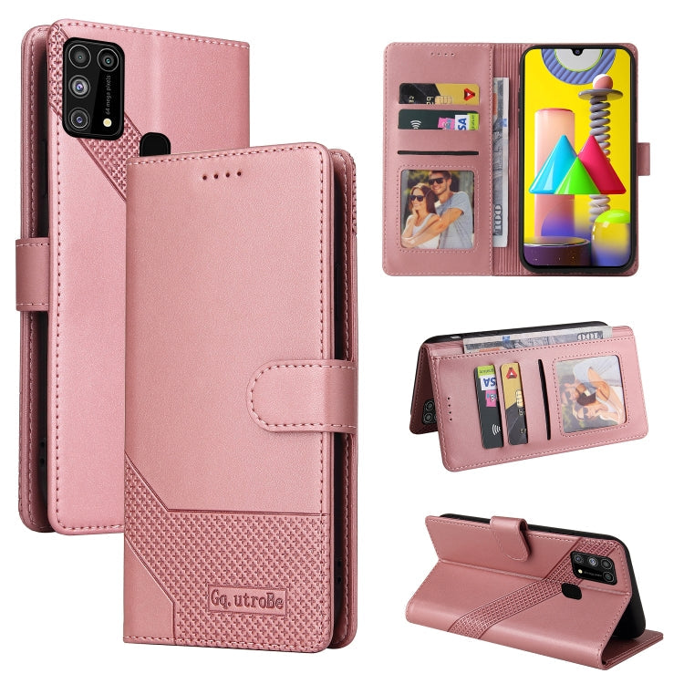 GQUTROBE Skin Feel Magnetic Leather Phone Case, For Samsung Galaxy M31, For Samsung Galaxy M32, For Samsung Galaxy Note8, For Samsung Galaxy Note9 For Samsung Galaxy M31 Rose Gold
