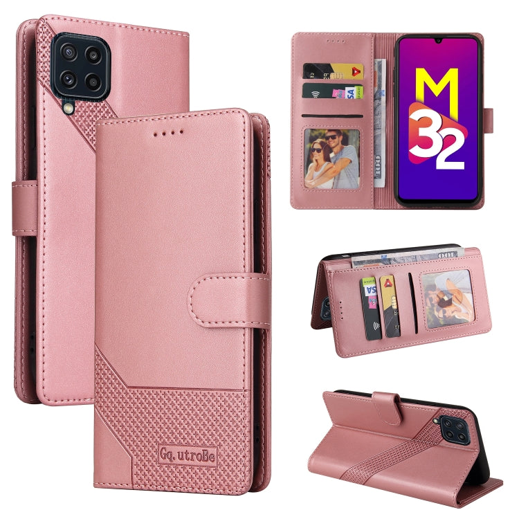 GQUTROBE Skin Feel Magnetic Leather Phone Case – Wear-resistant, Magnetic, Card Slot, For Samsung Galaxy M31, For Samsung Galaxy M32, For Samsung Galaxy Note8, For Samsung Galaxy Note9 For Samsung Galaxy M32 Rose Gold