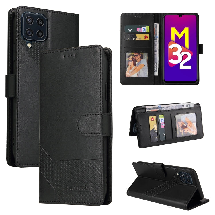 GQUTROBE Skin Feel Magnetic Leather Phone Case – Wear-resistant, Magnetic, Card Slot, For Samsung Galaxy M31, For Samsung Galaxy M32, For Samsung Galaxy Note8, For Samsung Galaxy Note9 For Samsung Galaxy M32 Black