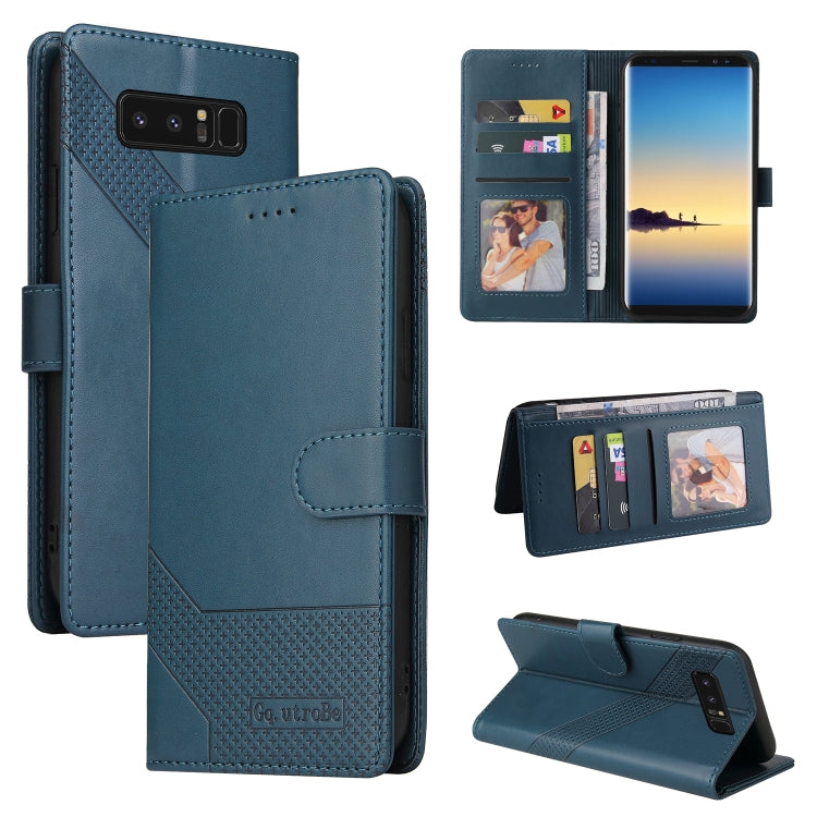 GQUTROBE Skin Feel Magnetic Leather Phone Case – Wear-resistant, Magnetic, Card Slot, For Samsung Galaxy M31, For Samsung Galaxy M32, For Samsung Galaxy Note8, For Samsung Galaxy Note9 For Samsung Galaxy Note8 Blue
