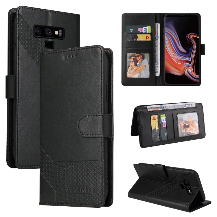 GQUTROBE Skin Feel Magnetic Leather Phone Case – Wear-resistant, Magnetic, Card Slot, For Samsung Galaxy M31, For Samsung Galaxy M32, For Samsung Galaxy Note8, For Samsung Galaxy Note9 For Samsung Galaxy Note9 Black