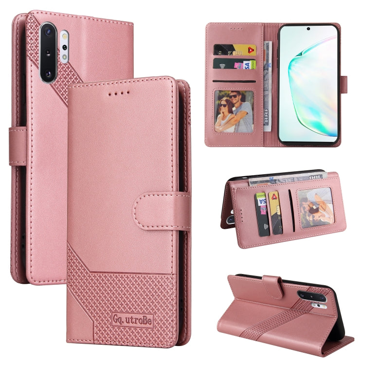 GQUTROBE Skin Feel Magnetic Leather Phone Case, For Samsung Galaxy Note10+, For Samsung Galaxy Note20, For Samsung Galaxy Note20 Ultra, For Samsung Galaxy S8 For Samsung Galaxy Note10+ Rose Gold