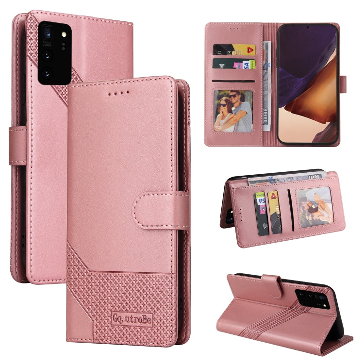 GQUTROBE Skin Feel Magnetic Leather Phone Case – Wear-resistant, Magnetic, Card Slot, For Samsung Galaxy Note10+, For Samsung Galaxy Note20, For Samsung Galaxy Note20 Ultra, For Samsung Galaxy S8 For Samsung Galaxy Note20 Ultra Rose Gold