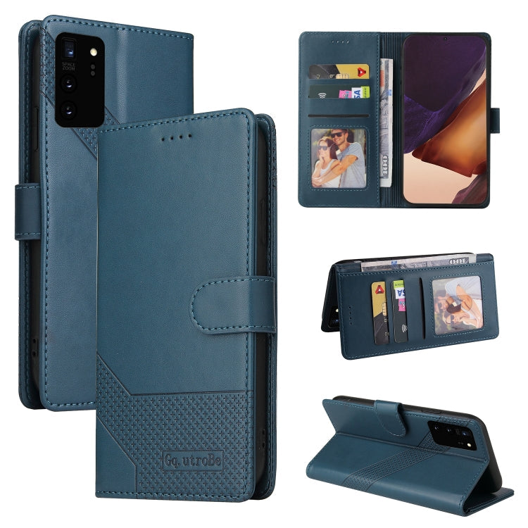 GQUTROBE Skin Feel Magnetic Leather Phone Case – Wear-resistant, Magnetic, Card Slot, For Samsung Galaxy Note10+, For Samsung Galaxy Note20, For Samsung Galaxy Note20 Ultra, For Samsung Galaxy S8 For Samsung Galaxy Note20 Ultra Blue