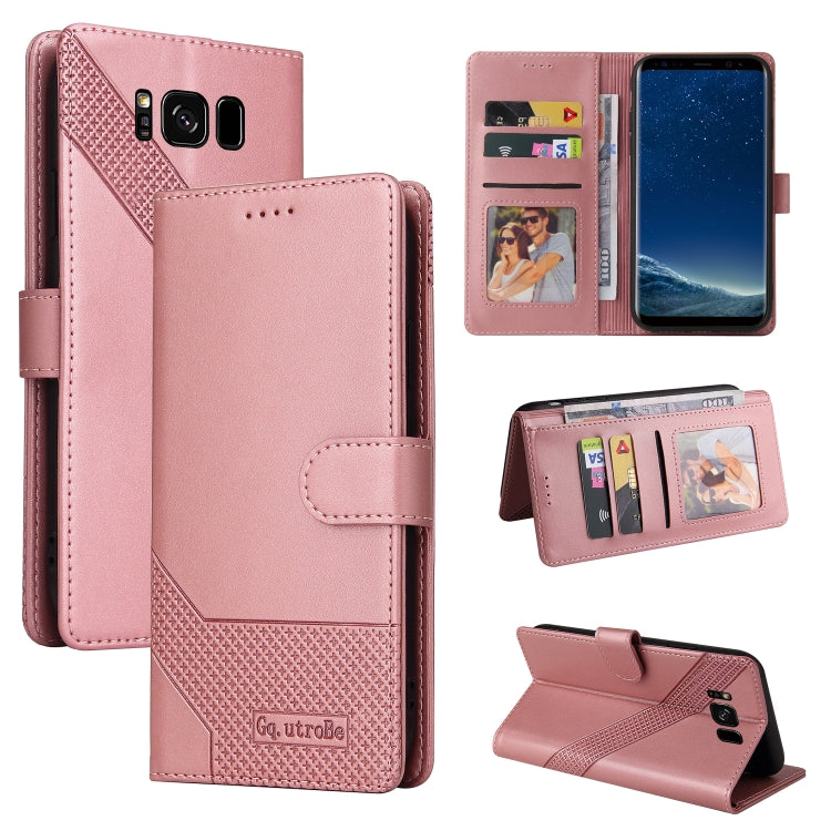 GQUTROBE Skin Feel Magnetic Leather Phone Case – Wear-resistant, Magnetic, Card Slot, For Samsung Galaxy Note10+, For Samsung Galaxy Note20, For Samsung Galaxy Note20 Ultra, For Samsung Galaxy S8 For Samsung Galaxy S8 Rose Gold