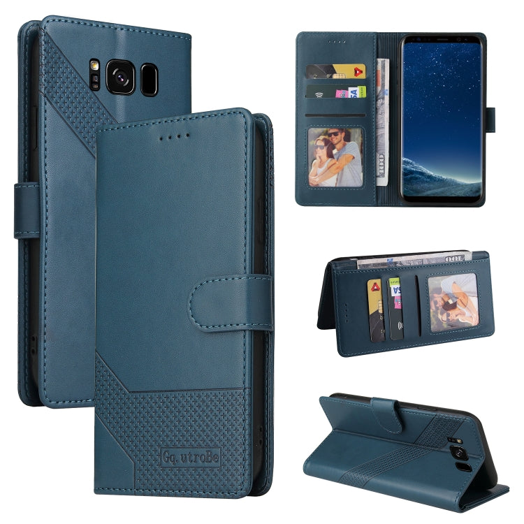 GQUTROBE Skin Feel Magnetic Leather Phone Case – Wear-resistant, Magnetic, Card Slot, For Samsung Galaxy Note10+, For Samsung Galaxy Note20, For Samsung Galaxy Note20 Ultra, For Samsung Galaxy S8 For Samsung Galaxy S8 Blue