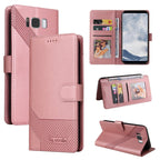 GQUTROBE Skin Feel Magnetic Leather Phone Case, For Samsung Galaxy S8+, For Samsung Galaxy S9, For Samsung Galaxy S9+, For Samsung Galaxy S10 For Samsung Galaxy S8+ Rose Gold