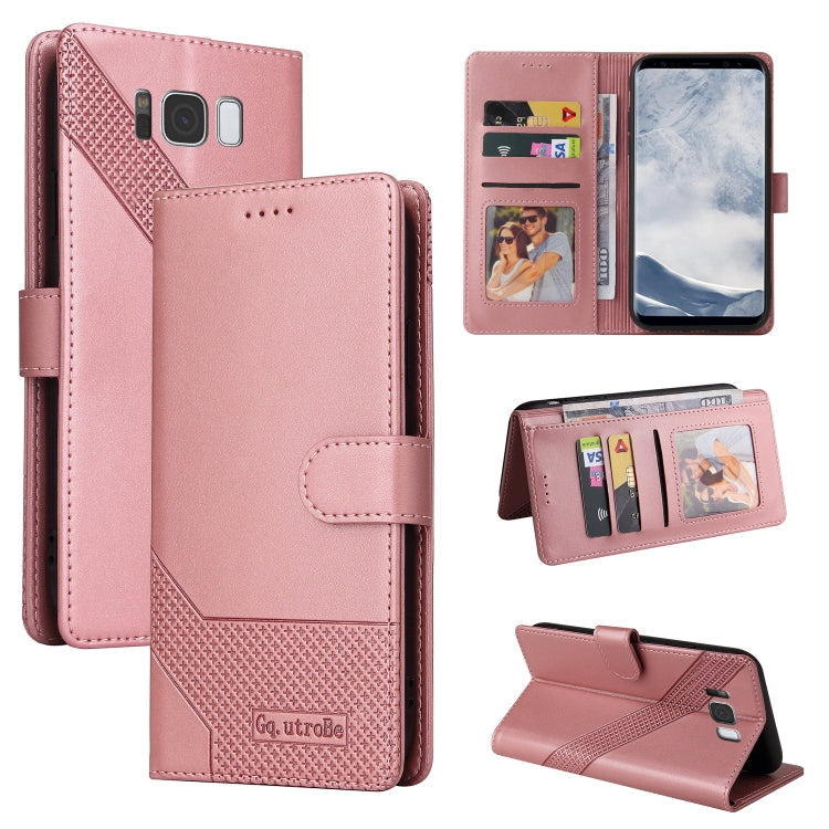 GQUTROBE Skin Feel Magnetic Leather Phone Case, For Samsung Galaxy S8+, For Samsung Galaxy S9, For Samsung Galaxy S9+, For Samsung Galaxy S10 For Samsung Galaxy S8+ Rose Gold