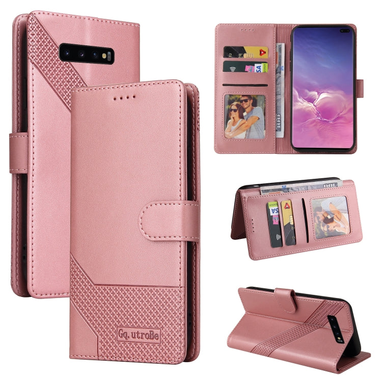 GQUTROBE Skin Feel Magnetic Leather Phone Case, For Samsung Galaxy S10+, For Samsung Galaxy S20, For Samsung Galaxy S20+, For Samsung Galaxy S20 Ultra For Samsung Galaxy S10+ Rose Gold