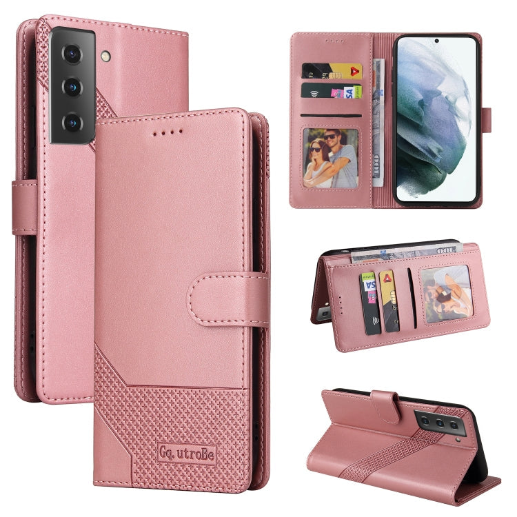 GQUTROBE Skin Feel Magnetic Leather Phone Case, For Samsung Galaxy S21 5G, For Samsung Galaxy S21+ 5G, For Samsung Galaxy S21 Ultra 5G, For Samsung Galaxy S21 FE 5G, For Samsung Galaxy S22 5G For Samsung Galaxy S21 5G Rose Gold