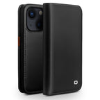 QIALINO Business Horizontal Flip PU Phone Case, For iPhone 14, For iPhone 14 Plus, For iPhone 14 Pro Max For iPhone 14 Black