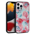 Flowers Pattern Leather Phone Case, For iPhone 14 Plus, For iPhone 14 Pro Max For iPhone 14 Plus Sky Blue