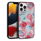 Flowers Pattern Leather Phone Case, For iPhone 14 Plus, For iPhone 14 Pro Max For iPhone 14 Plus Sky Blue