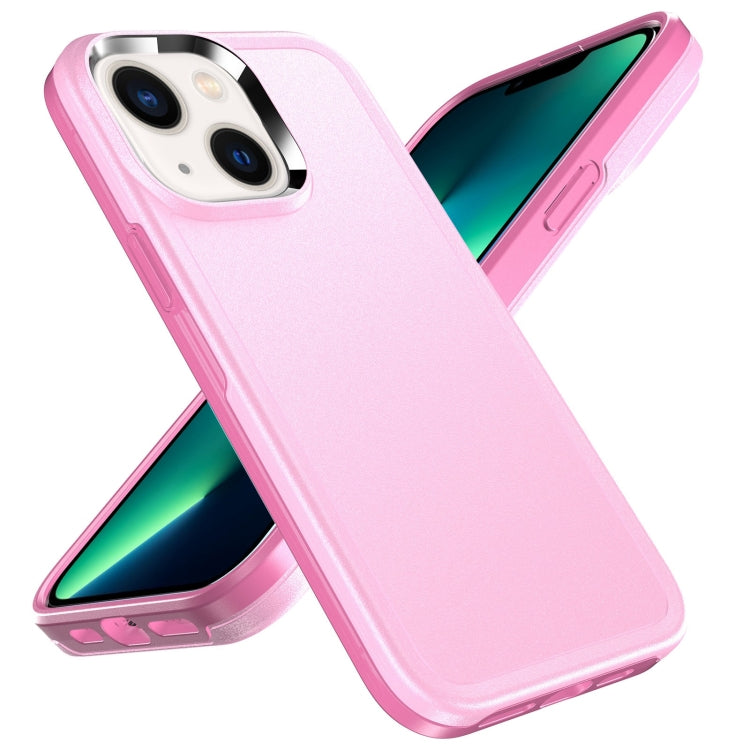 Double Solid Color Armor Phone Case, For iPhone 14 Plus, For iPhone 12 Pro, For iPhone 14 Pro Max, For iPhone 13 Pro Max, For iPhone 14 Pro, For iPhone 13 Pro For iPhone 14 Plus Pink