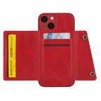 Double Buckle Card Slots PU+TPU Phone Case, For iPhone 14, For iPhone 14 Plus, For iPhone 14 Pro, For iPhone 14 Pro Max