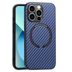Carbon Fiber Texture MagSafe Magnetic Phone Case – Magnetic, For iPhone 13 Pro, For iPhone 13 Pro Max, For iPhone 12, For iPhone 12 Pro, For iPhone 12 Pro Max For iPhone 13 Pro Blue