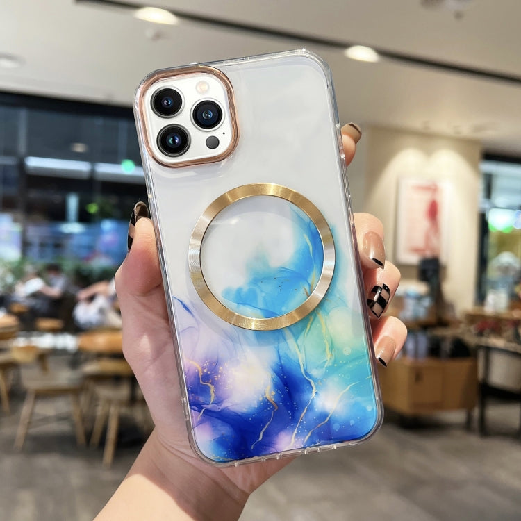 Marble MagSafe Clear Phone Case – TPU, For iPhone 14 Pro, For iPhone 14 Pro Max, For iPhone 13, For iPhone 13 Pro, For iPhone 13 Pro Max, For iPhone 12, For iPhone 12 Pro, For iPhone 12 Pro Max For iPhone 14 Pro Max Blue