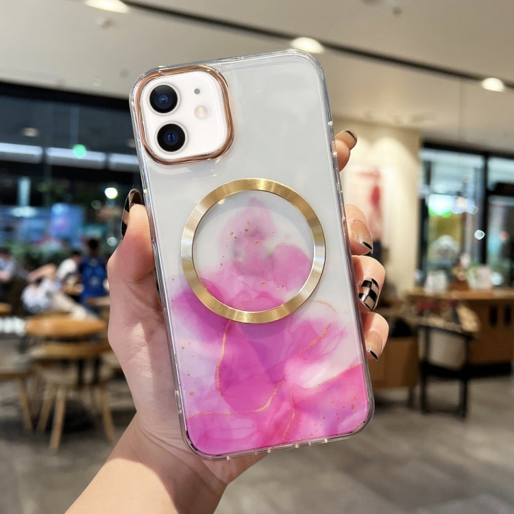 Marble MagSafe Clear Phone Case – TPU, For iPhone 14 Pro, For iPhone 14 Pro Max, For iPhone 13, For iPhone 13 Pro, For iPhone 13 Pro Max, For iPhone 12, For iPhone 12 Pro, For iPhone 12 Pro Max For iPhone 12 Rose Red