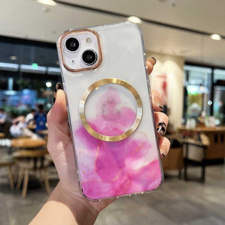 Marble MagSafe Clear Phone Case – TPU, For iPhone 11 Pro Max, For iPhone 11 For iPhone 11 Rose Red