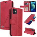 GQUTROBE Right Angle Leather Phone Case, For iPhone 12 mini, For iPhone 12 Pro, For iPhone 12 Pro Max, For iPhone 11 For iPhone 12 mini Red