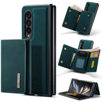 DG.MING M1 Series 3-Fold Multi Card Wallet + Magnetic Phone Case, For Samsung Galaxy Z Fold3 5G, For Samsung Galaxy Z Fold4 For Samsung Galaxy Z Fold3 5G Green