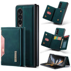 DG.MING M2 Series 3-Fold Multi Card Bag + Magnetic Phone Case, For Samsung Galaxy Z Fold3 5G, For Samsung Galaxy Z Fold4 For Samsung Galaxy Z Fold3 5G Green