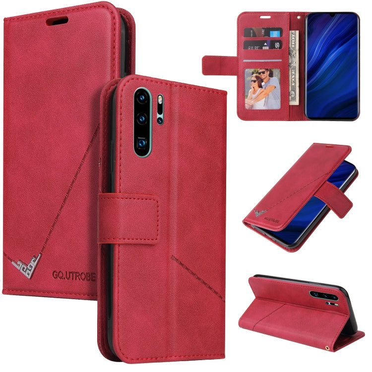 GQUTROBE Right Angle Leather Phone Case – Wear-resistant, Card Slot, Kickstand, For Huawei P30 Pro, For Huawei P20 Lite, For Huawei P20 Pro, For Huawei Y7p